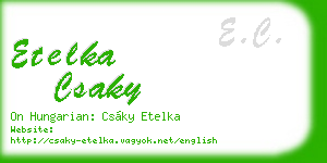 etelka csaky business card