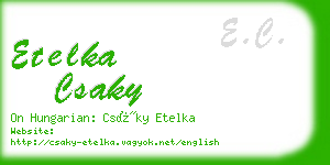 etelka csaky business card
